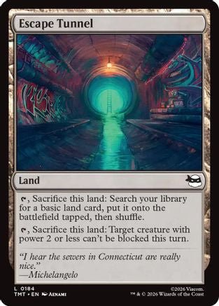 Escape Tunnel (TMT-184) - Teenage Mutant Ninja Turtles Foil - Card Brawlers