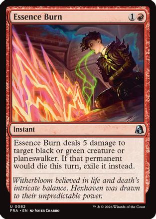 Essence Burn (FRA-082) - Reality Fracture Foil - Card Brawlers
