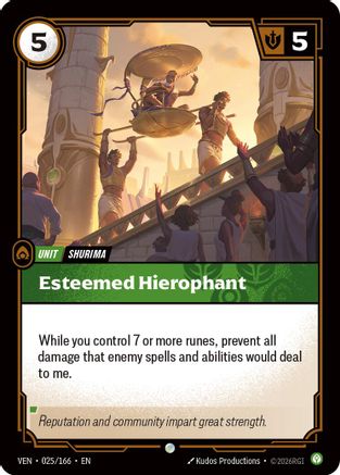 Esteemed Hierophant (025/166) - Vendetta Foil - Card Brawlers