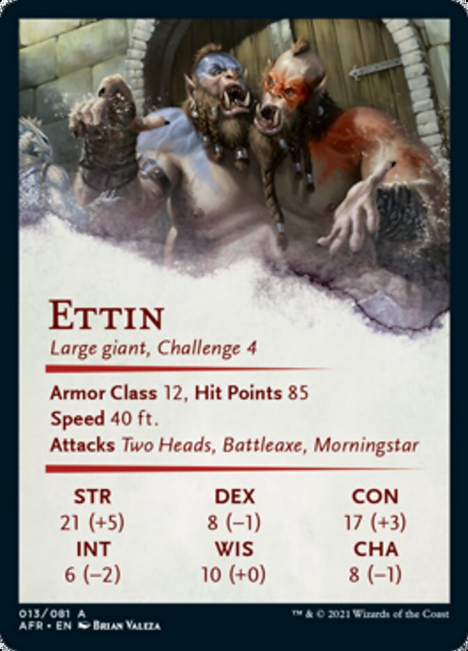 Ettin Art Card [Dungeons & Dragons: Adventures in the Forgotten Realms Art Series] - Card Brawlers