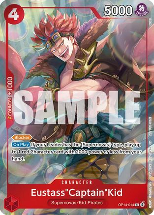 Eustass"Captain"Kid - OP14-014 (Dash Pack) (OP14-014) - The Azure Sea's Seven Foil - Card Brawlers