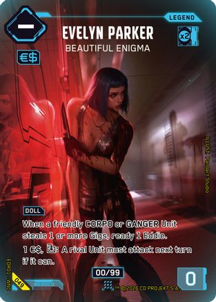 Evelyn Parker - Beautiful Enigma (049) - Edgerunner Open Season 1 Foil - Card Brawlers