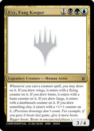 Evy, Fang Keeper (UNK-) - Un-Known Event Playtest Cards - Card Brawlers