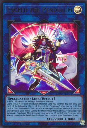 Exceed the Pendulum (LAVD-ENO36) - Legendary Arc-V Decks 1st Edition - Card Brawlers