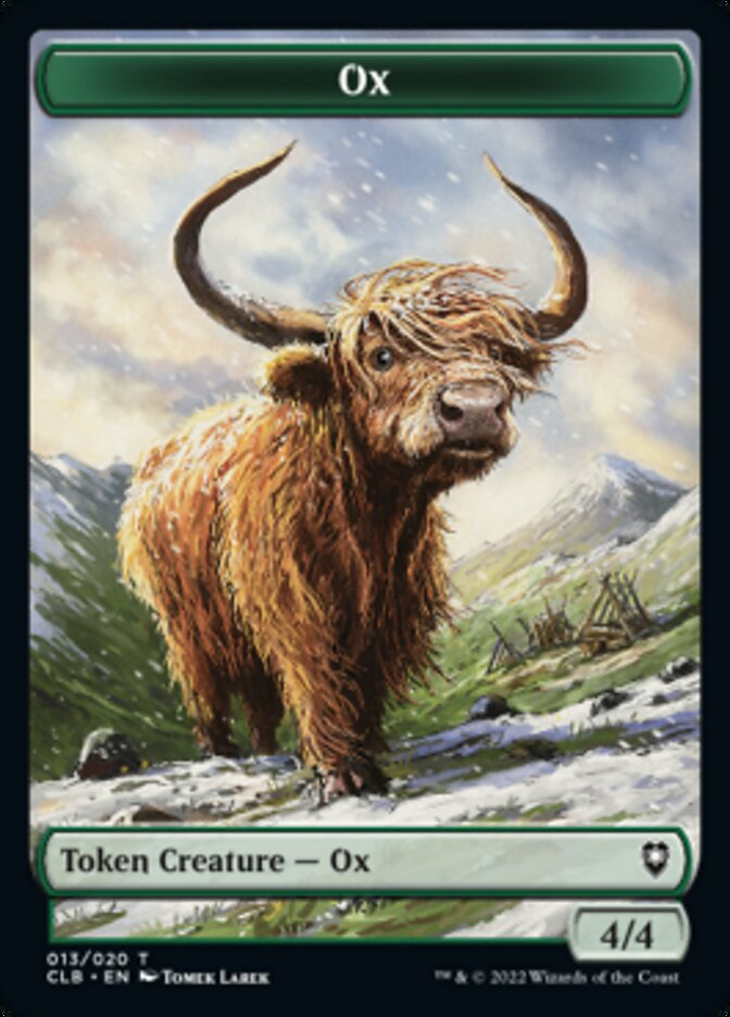 Treasure // Ox Double-Sided Token [Commander Legends: Battle for Baldur's Gate Tokens] - Magic: The Gathering - Card Brawlers | Quebec | Canada |