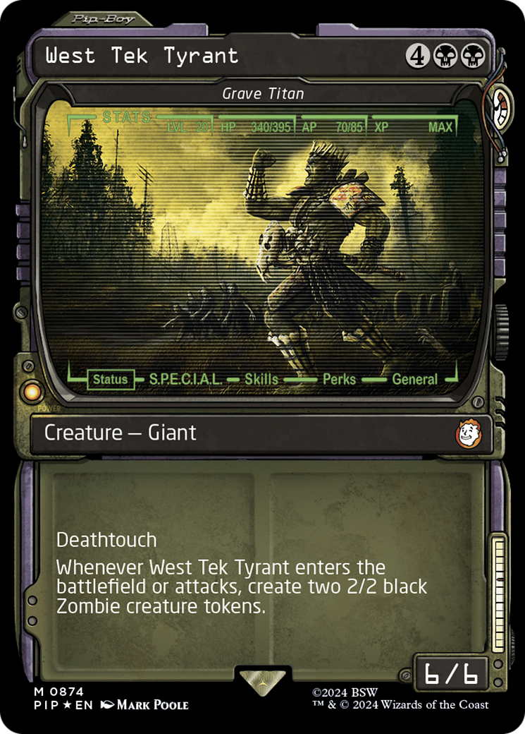 West Tek Tyrant - Grave Titan (Showcase) (Surge Foil) [Fallout] - Magic: The Gathering - Card Brawlers | Quebec | Canada |