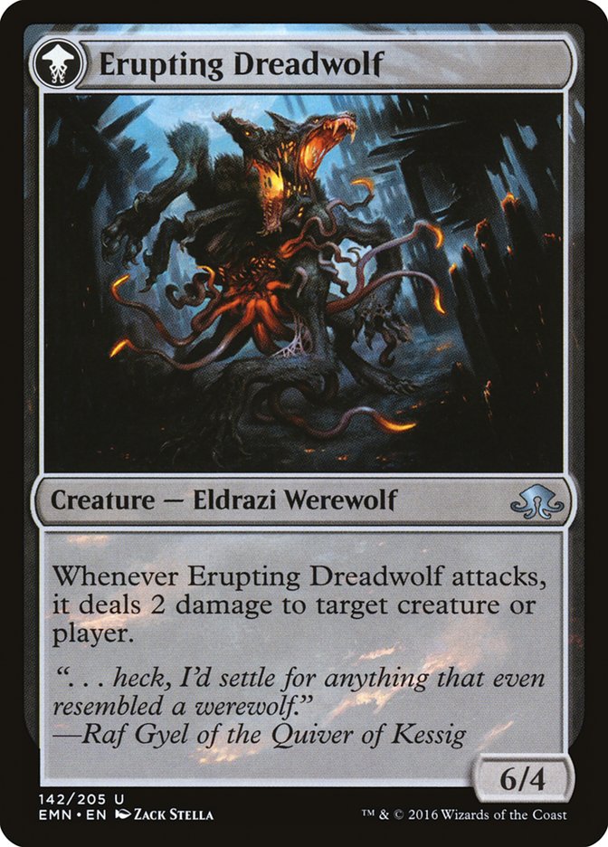 Smoldering Werewolf // Erupting Dreadwolf [Eldritch Moon] - Magic: The Gathering - Card Brawlers | Quebec | Canada |