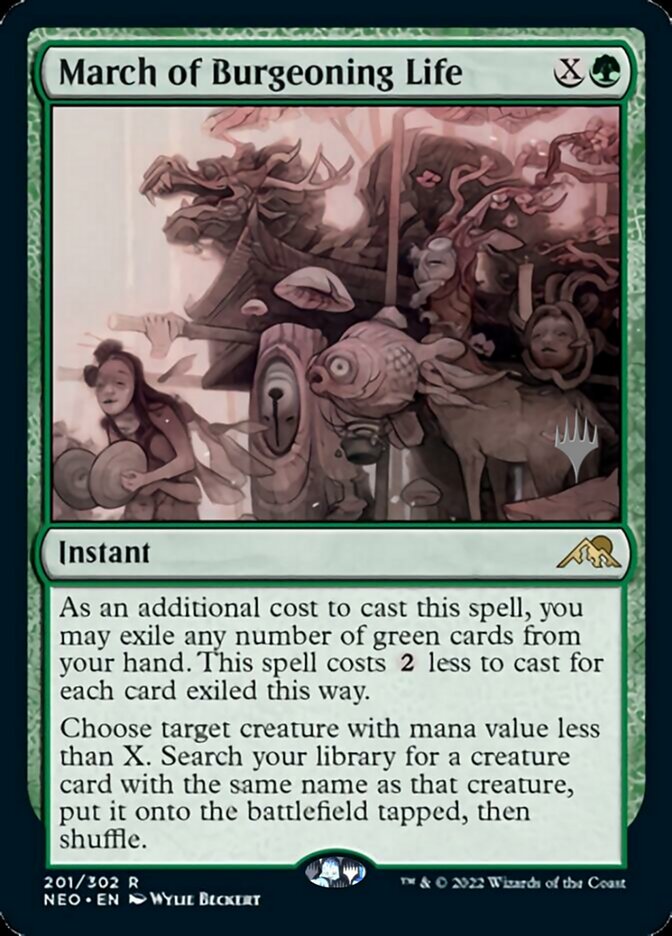 March of Burgeoning Life (Promo Pack) [Kamigawa: Neon Dynasty Promos] - Magic: The Gathering - Card Brawlers | Quebec | Canada |