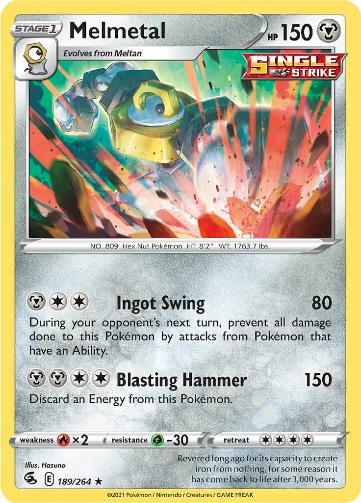 Melmetal (189/264) [Sword & Shield: Fusion Strike] - Pokémon - Card Brawlers | Quebec | Canada |