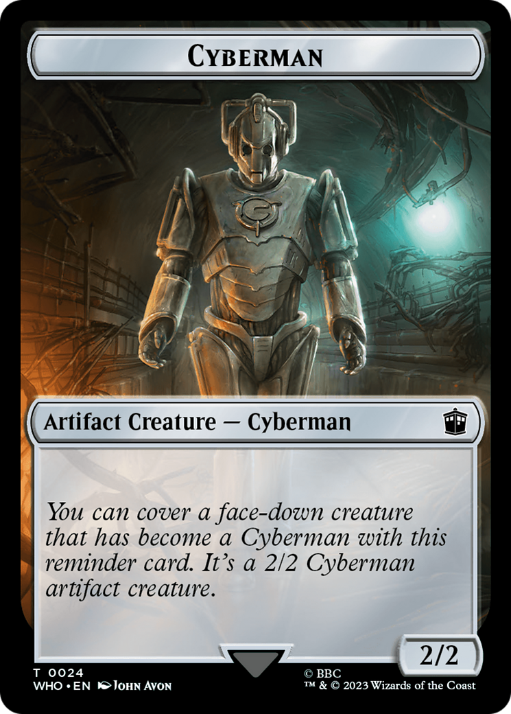 Human (0006) // Cyberman Double-Sided Token [Doctor Who Tokens] - Magic: The Gathering - Card Brawlers | Quebec | Canada |