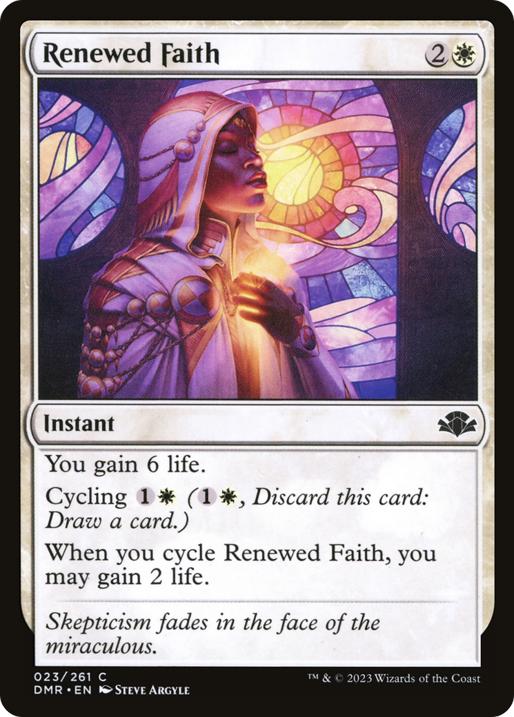 Renewed Faith [Dominaria Remastered] - Magic: The Gathering - Card Brawlers | Quebec | Canada |