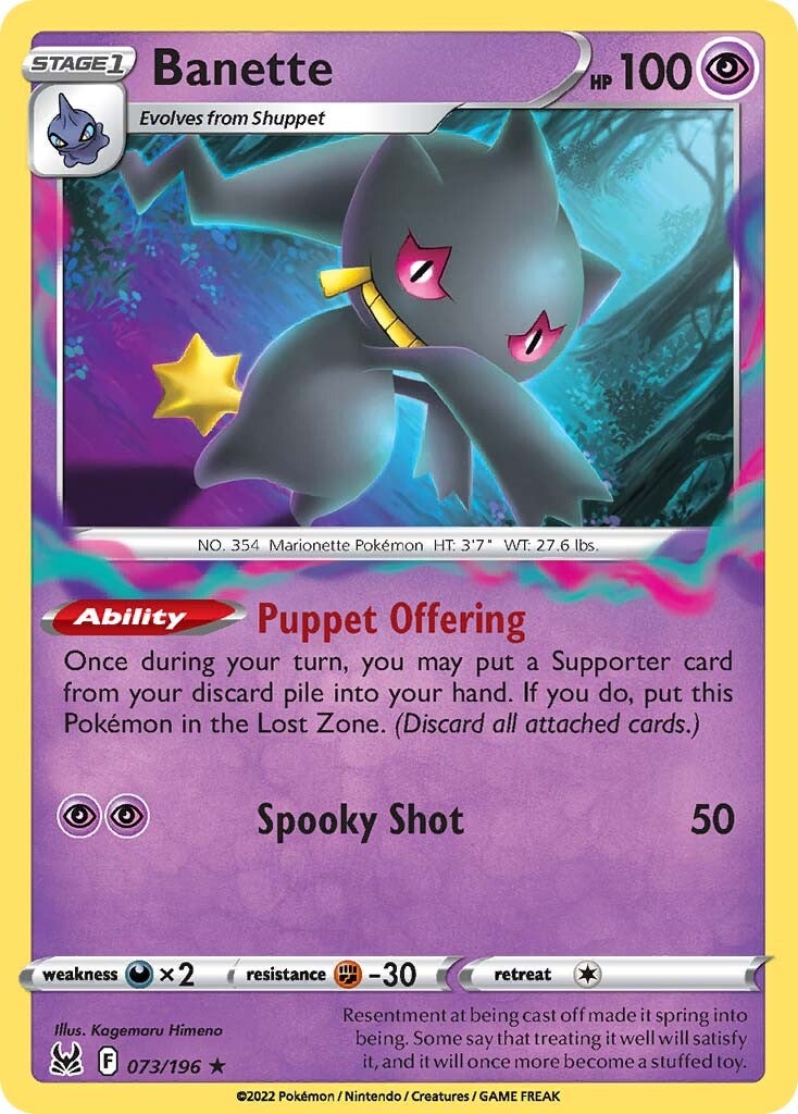 Banette (073/196) [Sword & Shield: Lost Origin] - Pokémon - Card Brawlers | Quebec | Canada |