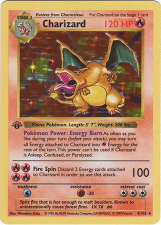 Charizard (4/102) (Shadowless) [Base Set 1st Edition] - Pokémon - Card Brawlers | Quebec | Canada |