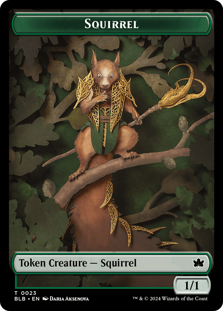 Squirrel // Treasure Double-Sided Token [Bloomburrow Tokens] - Magic: The Gathering - Card Brawlers | Quebec | Canada |