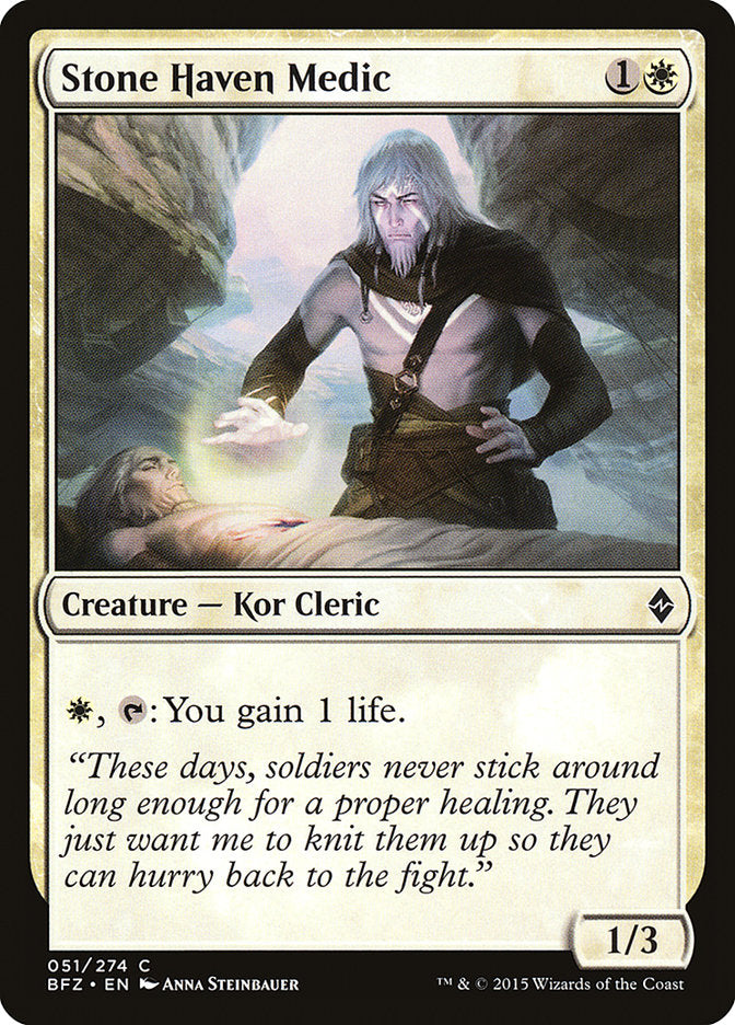 Stone Haven Medic [Battle for Zendikar] - Magic: The Gathering - Card Brawlers | Quebec | Canada |