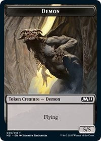 Demon // Dog Double-Sided Token [Core Set 2021 Tokens] - Magic: The Gathering - Card Brawlers | Quebec | Canada |