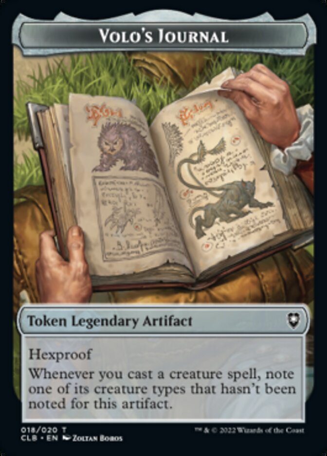 Treasure // Volo's Journal Double-Sided Token [Commander Legends: Battle for Baldur's Gate Tokens] - Magic: The Gathering - Card Brawlers | Quebec | Canada |