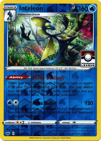 Inteleon (058/202) (League Promo) [Sword & Shield: Base Set] - Pokémon - Card Brawlers | Quebec | Canada |
