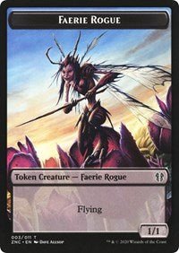 Faerie Rogue // Goblin Rogue Double - Sided Token [Zendikar Rising Commander Tokens] - Card Brawlers