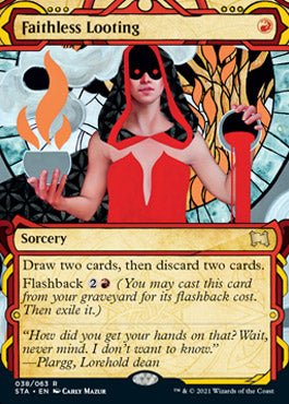 Faithless Looting (Foil Etched) [Strixhaven: School of Mages Mystical Archive] - Card Brawlers