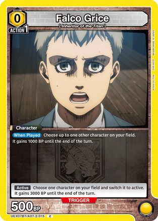 Falco Grice (015) (UEX07BT/AOT-2-015) - UEX07BT Attack on Titan Vol 2 - Card Brawlers