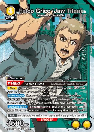 Falco Grice (Jaw Titan) (R*) (UEX07BT/AOT-2-017) - UEX07BT Attack on Titan Vol 2 Foil - Card Brawlers