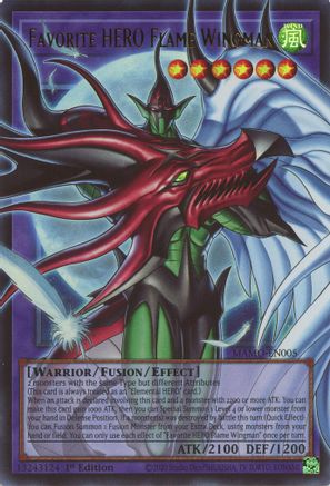 Favorite HERO Flame Wingman (Extended Art) (MAMO-EN005) - Magnificent Monsters 1st Edition - Card Brawlers