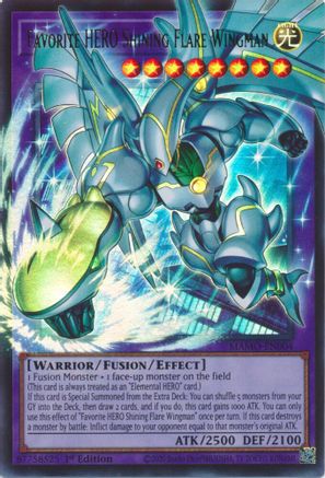 Favorite HERO Shining Flare Wingman (Extended Art) (MAMO-EN004) - Magnificent Monsters 1st Edition - Card Brawlers