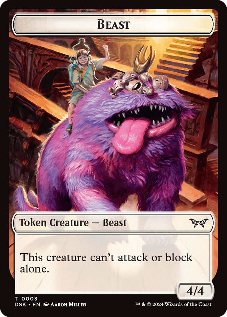 Beast // Manifest Double-Sided Token [Duskmourn: House of Horror Tokens] - Magic: The Gathering - Card Brawlers | Quebec | Canada |