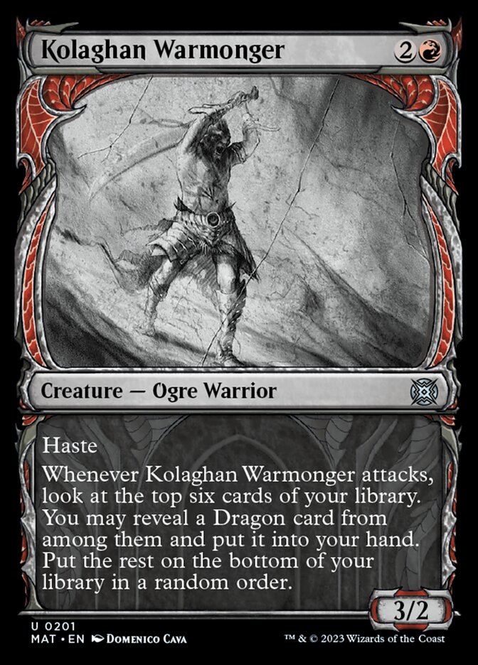 Kolaghan Warmonger (Showcase Halo Foil) [March of the Machine: The Aftermath] - Magic: The Gathering - Card Brawlers | Quebec | Canada |