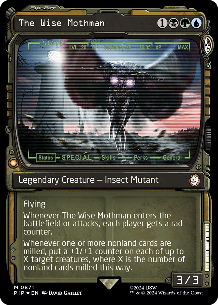 The Wise Mothman (Showcase) (Surge Foil) [Fallout] - Magic: The Gathering - Card Brawlers | Quebec | Canada |