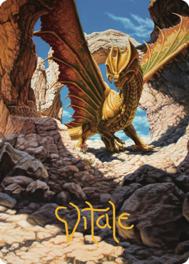Ancient Brass Dragon Art Card (02) (Gold-Stamped Signature) [Commander Legends: Battle for Baldur's Gate Art Series] - Magic: The Gathering - Card Brawlers | Quebec | Canada |