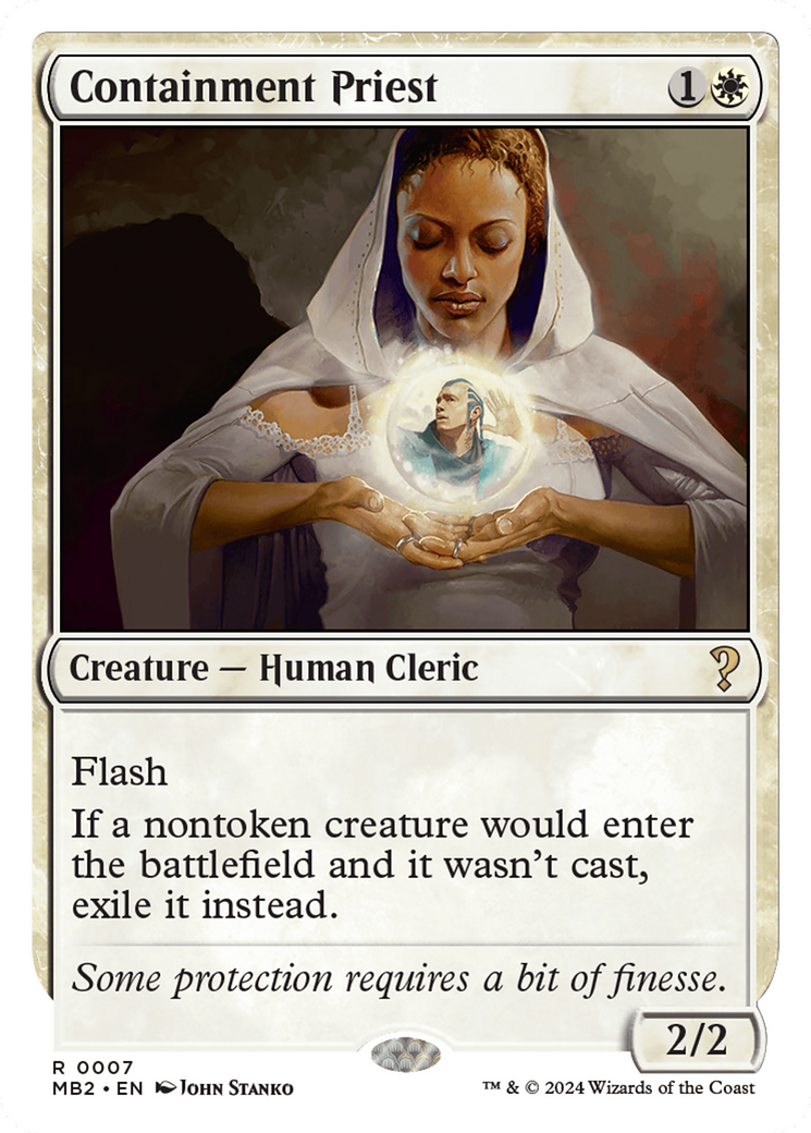Containment Priest (White Border) [Mystery Booster 2] - Magic: The Gathering - Card Brawlers | Quebec | Canada |