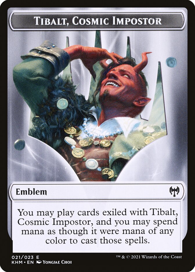Treasure // Tibalt, Cosmic Impostor Emblem Double-Sided Token [Kaldheim Tokens] - Magic: The Gathering - Card Brawlers | Quebec | Canada |