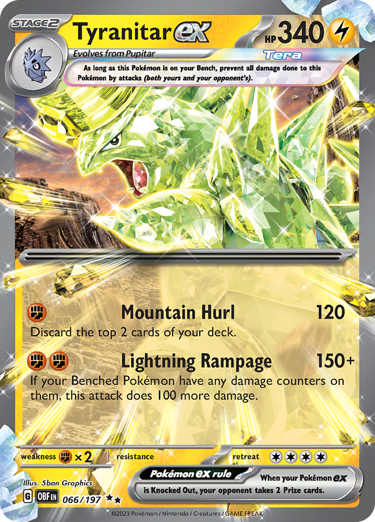 Tyranitar ex (066/197) [Scarlet & Violet: Obsidian Flames] - Pokémon - Card Brawlers | Quebec | Canada |
