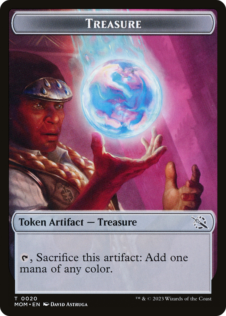 Treasure (20) // Teferi Akosa of Zhalfir Emblem Double-Sided Token [March of the Machine Tokens] - Magic: The Gathering - Card Brawlers | Quebec | Canada |