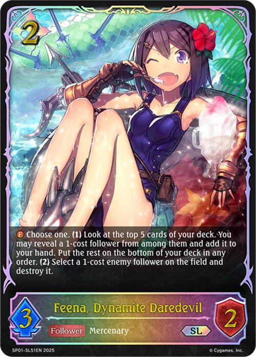 Feena, Dynamite Daredevil (SL) (SP01 - SL51EN) [Seaside Memories] - Card Brawlers