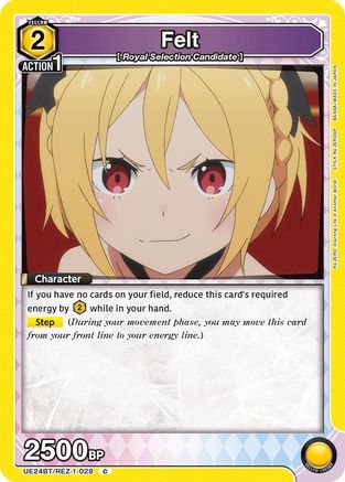 Felt (UE24BT/REZ-1-028) - UE24BT ReZERO Starting Life in Another World - Card Brawlers