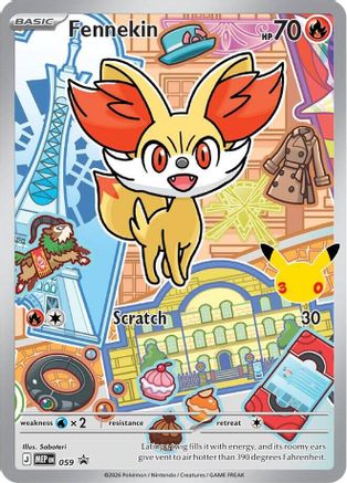 Fennekin (059/null) - Holofoil [ME Mega Evolution Promo] - Card Brawlers