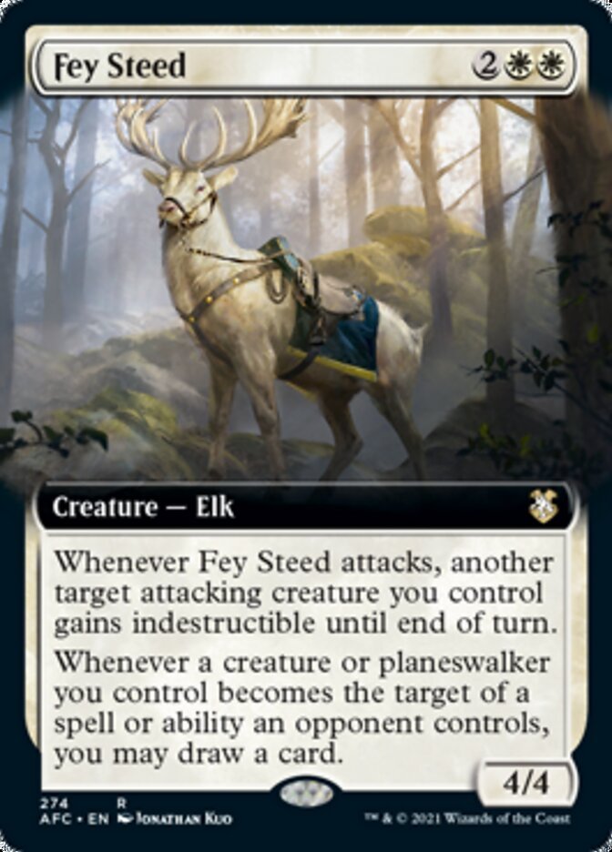 Fey Steed (Extended Art) [Dungeons & Dragons: Adventures in the Forgotten Realms Commander] - Card Brawlers