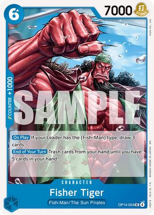 Fisher Tiger (OP14-054) - The Azure Sea's Seven - Card Brawlers