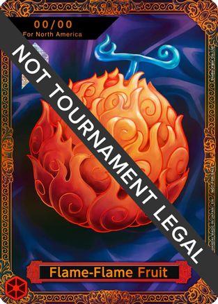 Flame-Flame Fruit Trophy Card (Flame-Flame Fruit Coliseum) - One Piece Promotion Cards Foil - Card Brawlers