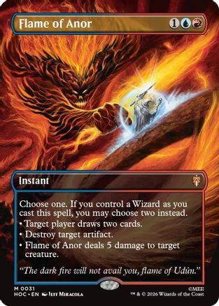 Flame of Anor (Borderless) (HOC-031) - The Hobbit: Eternal-Legal - Card Brawlers