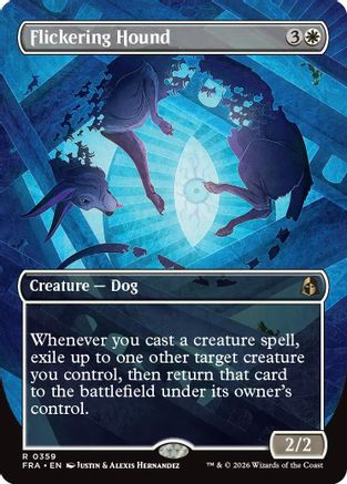 Flickering Hound (Borderless) (FRA-359) - Reality Fracture - Card Brawlers