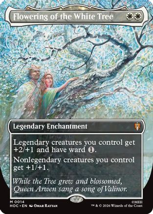Flowering of the White Tree (Borderless) (HOC-014) - The Hobbit: Eternal-Legal Foil - Card Brawlers