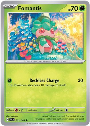 Fomantis (003/084) - Reverse Holofoil [ME05 Pitch Black] - Card Brawlers