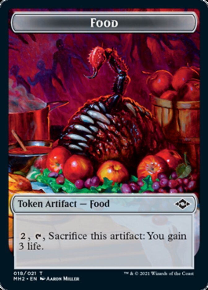 Food (18) // Timeless Dragon Double - Sided Token [Modern Horizons 2 Tokens] - Card Brawlers