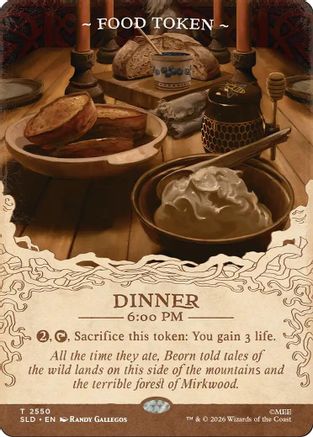 Food Token (2550) (SLD-2550) - Secret Lair Drop Series Foil - Card Brawlers