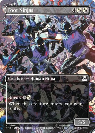 Foot Ninjas (Borderless) (TMT-209) - Teenage Mutant Ninja Turtles Foil - Card Brawlers
