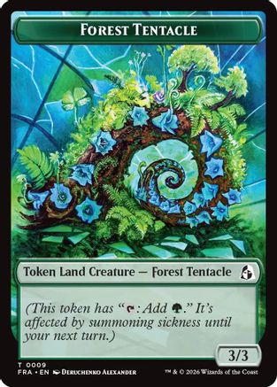 Forest Tentacle // Beast Double-Sided Token (FRA-9 // 8) - Reality Fracture Foil - Card Brawlers
